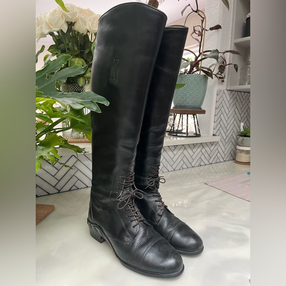 ARIAT English Black Leather Riding boots 8.5